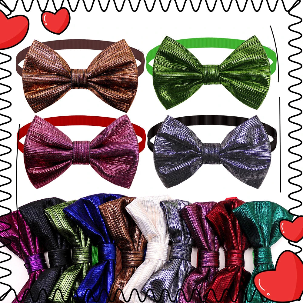 20 Pcs Dog Bow Tie  Handmade Dog Supplies Dog Bows Collar.