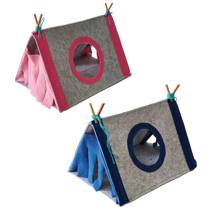 Triangular Felt Cloth Tent Hideaway for Hamsters, Rabbits, and Small Pets