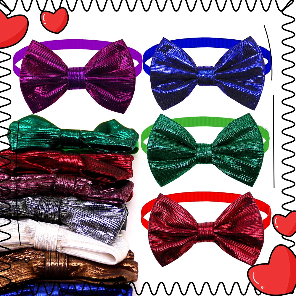 20 Pcs Dog Bow Tie  Handmade Dog Supplies Dog Bows Collar.