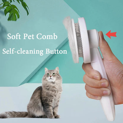 Pet Grooming Brush: Removes Hair and Cleans for Cats