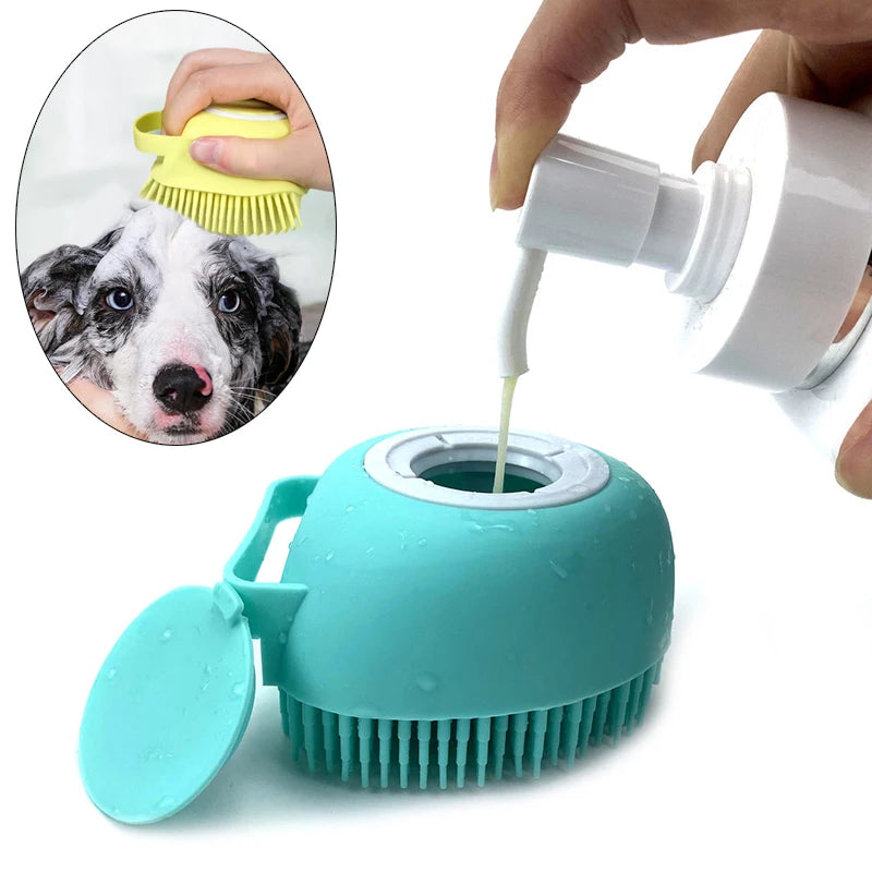 Pet Bath Brush Puppy Big Dog Bath Massage Gloves Brush