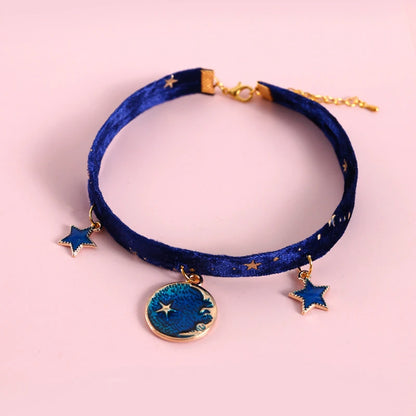 Velvet Adjustable Necklace For Cats Fishbone/Sakura/Starry Sky Collar