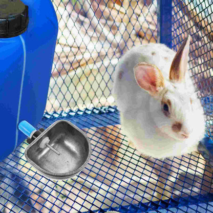 Automatic Water Fountain for Rabbits Feeder Pet Drinking Bottle Waterer Bunny Dispenser Watering Bowl Stainless Steel