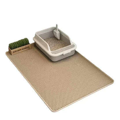 Double-layer  Non-slip big Cat Litter Mat Pet Litter Box Filter