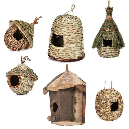 6 Style Birds House Bird Cage Natural Grass Egg Cage