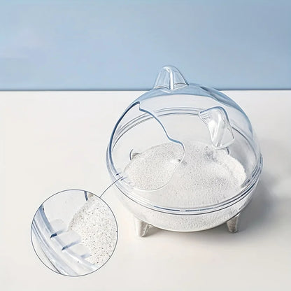 Hamster Sand Bath Small Animal Toilet Bathroom Large Space Transparent