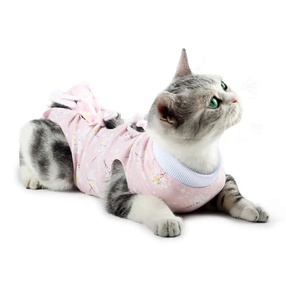 Soft Recovery Vest for Cats - Anti-Licking Pet Surgery Clothes