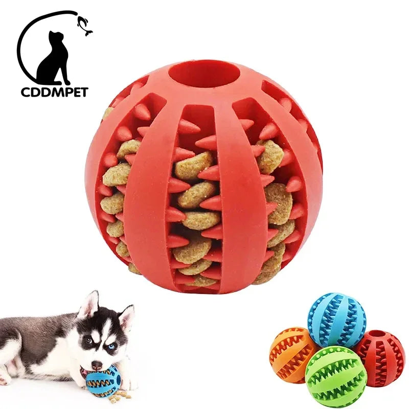 Dog Ball Toys for Small Dogs Interactive Elasticity Puppy Chew Toy for Tooth Cleaning