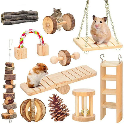 Cute Rabbit Roller Toys Natural Wooden