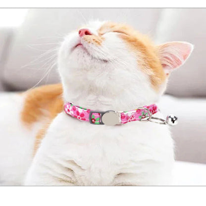 Cute Printed Cat Collar Adjustable Kitten Puppy Collars