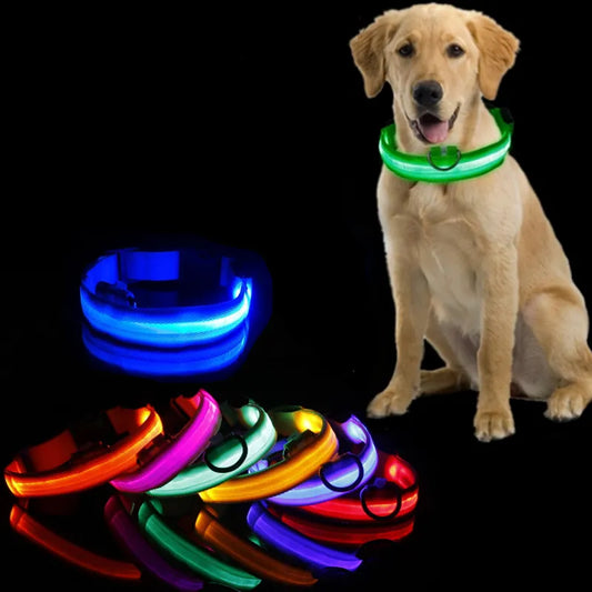 Led Dog Collar Light Anti-lost Collar For Dogs Puppies Night Luminous