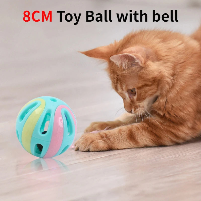 8cm Ball with Bell Ring Plastic Ball Cat Toy