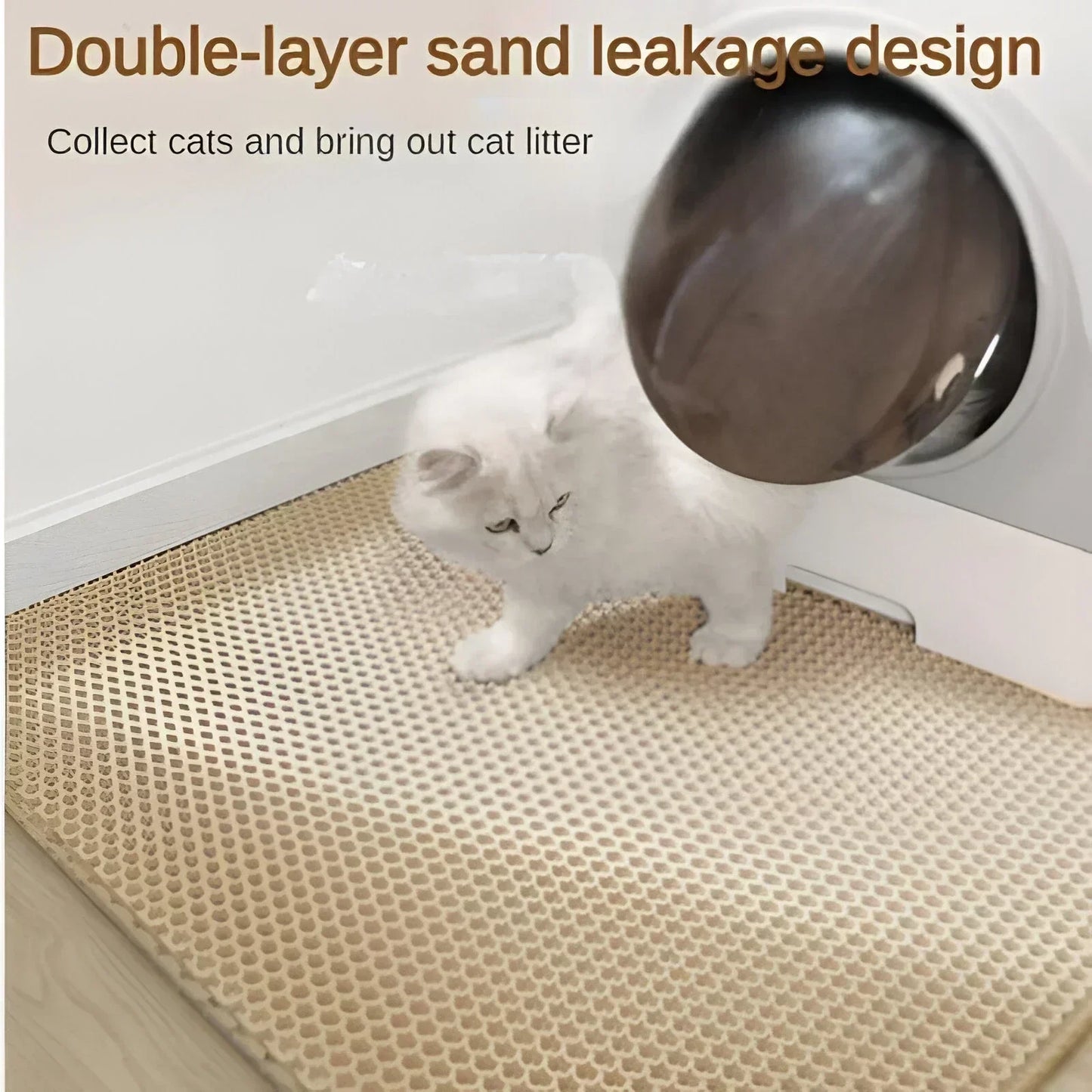 Double-layer  Non-slip big Cat Litter Mat Pet Litter Box Filter