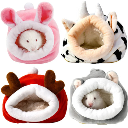 Hamster Cage Soft Warm Winter House Velvet Nest Sleeping Warm Bed Small Pet Items