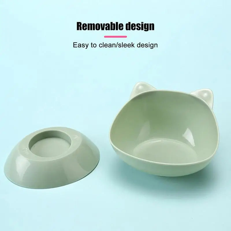 Anti-Vomiting Raised Cat Bowls with Ergonomic Design and Fine Sanded Edges