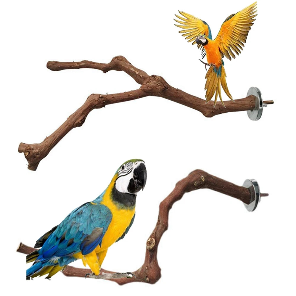 Pet Standing Stick Wild Grape Wood Pole Parrot Cockatiel Parakeet Perches