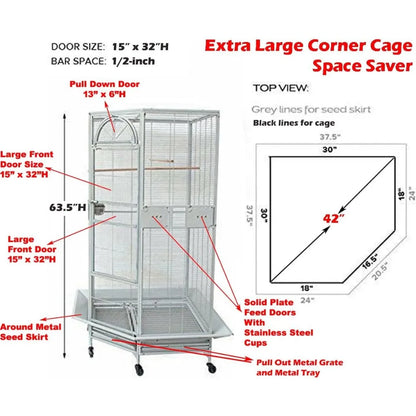 64"  Flight Bird Cage