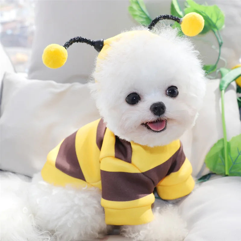 Bee Pet Puppy Coat Apparel Outfit Fleece Clothes