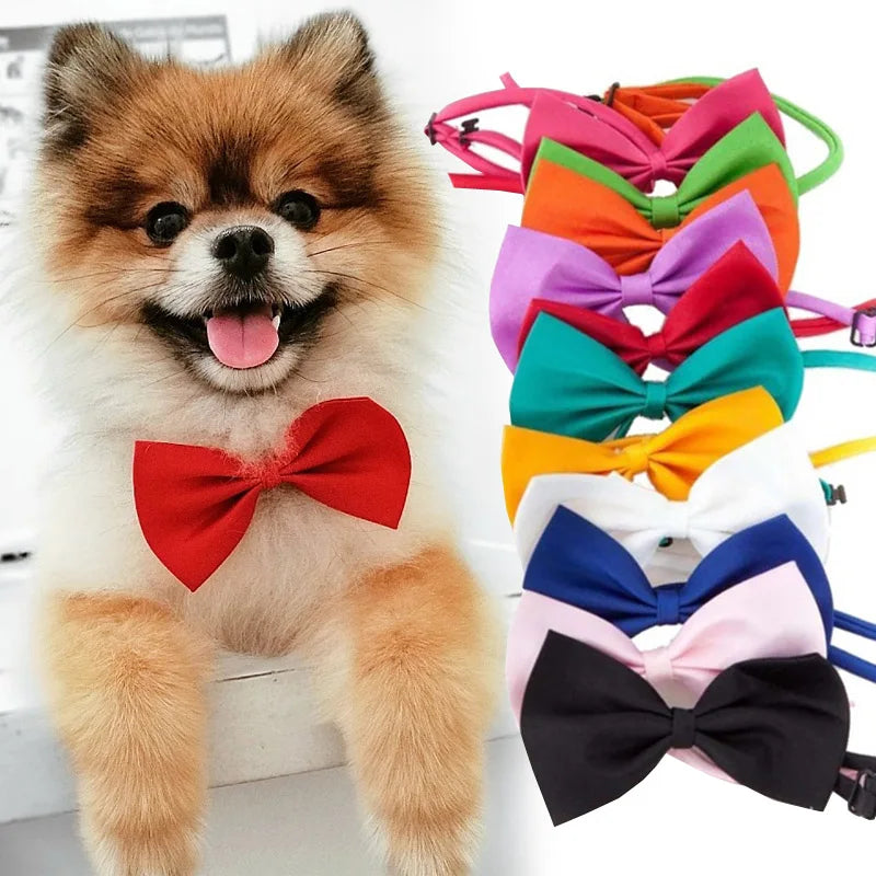 Pet Dog Necklace Formal Necktie Adjustable Bow Tie Portable Collar For Dog Accessories Suit For Small Medium Dog And