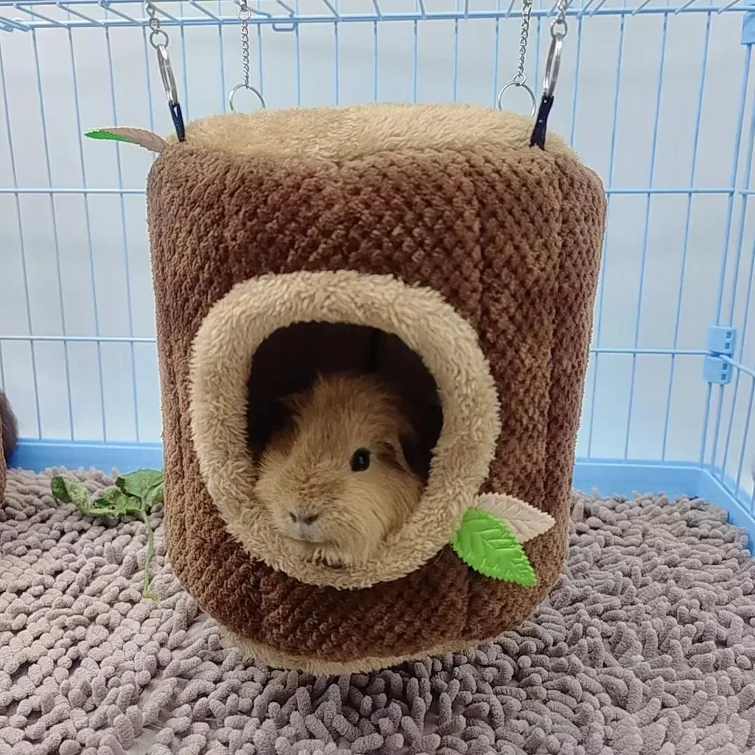 Small Animals Pet House Hamster Nest Stump Shaped Round