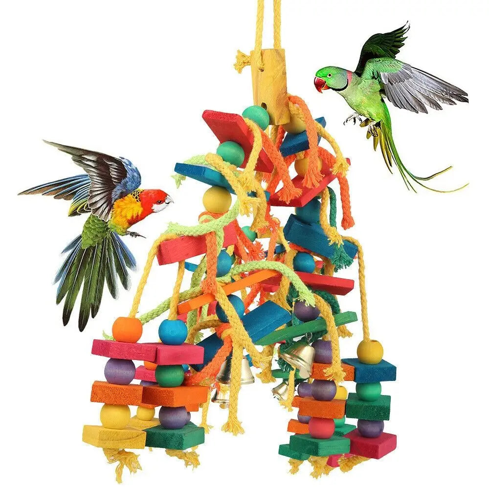 Parrot Pet Bird Chew Toy Perch Budgie Cockatiel Toys