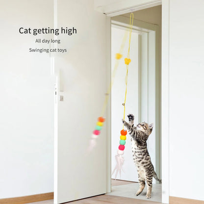 Swing Sticky Disc Elastic Hanging Door Teasing Cat Rope