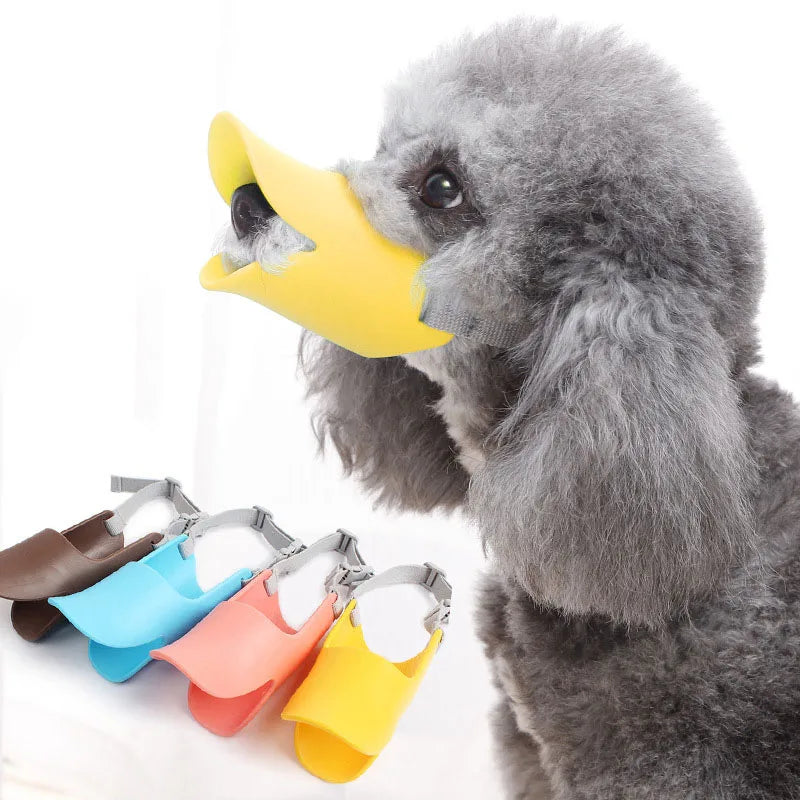 Dog Muzzle Silicone Duck Muzzle Mask for Pet Dogs Anti Bite Stop Barking Small Large Dog