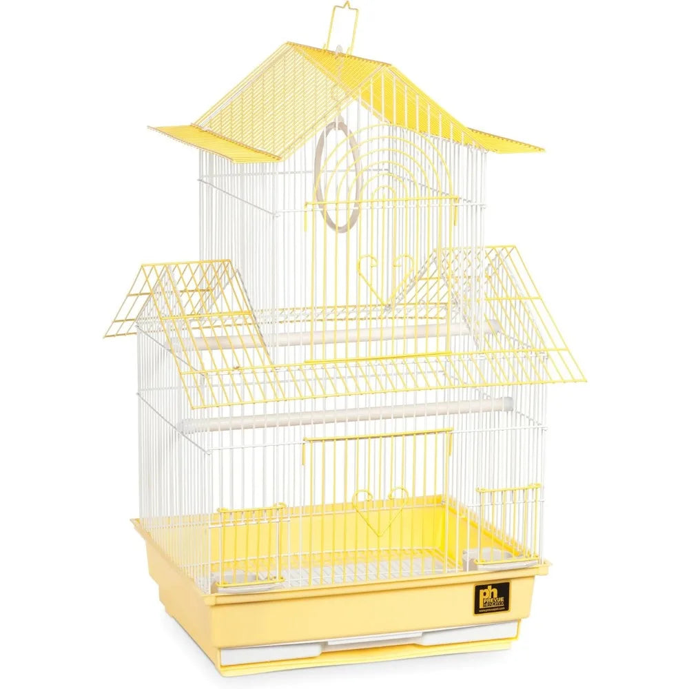 SP1720-4 Shanghai Parakeet Cage, Green and White