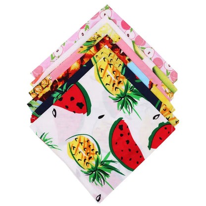 10PCS dog Fruit Print Bib Summer Pet Accessories Washable Scarf