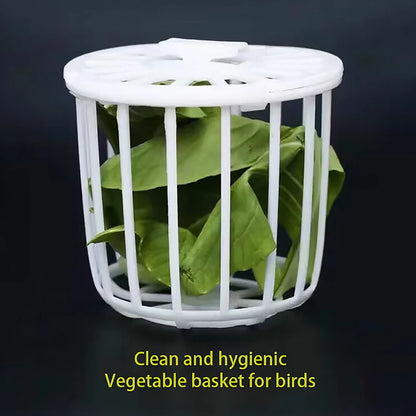 Cute Bird Parrot Feeder Cage Fruit Vegetable Holder Cage