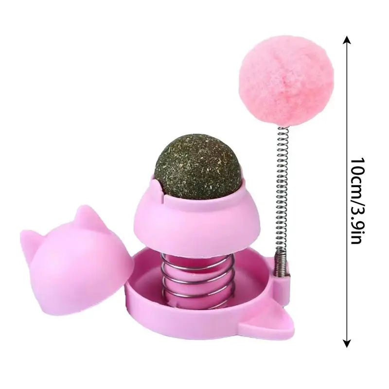 Rotatable Catnip Toy with Edible and Healthy Catnip Balls