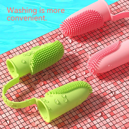 Soft Double Finger Toothbrush Pet Teeth Clean