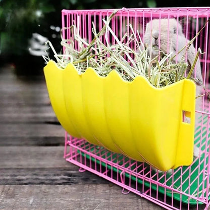 Rabbit External Grass Rack Small Pet Hay Grass Nesting Holder Rabbits Guinea Pig Rack Feeder