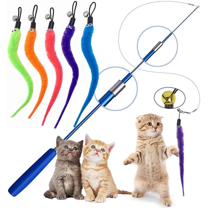 Plush Cat Toy Accessories Worms Cat Stick Pet Toys