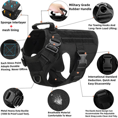 K9 Tactical Military Vest Pet German Shepherd Golden Retriever Tactical  Training Dog Harness