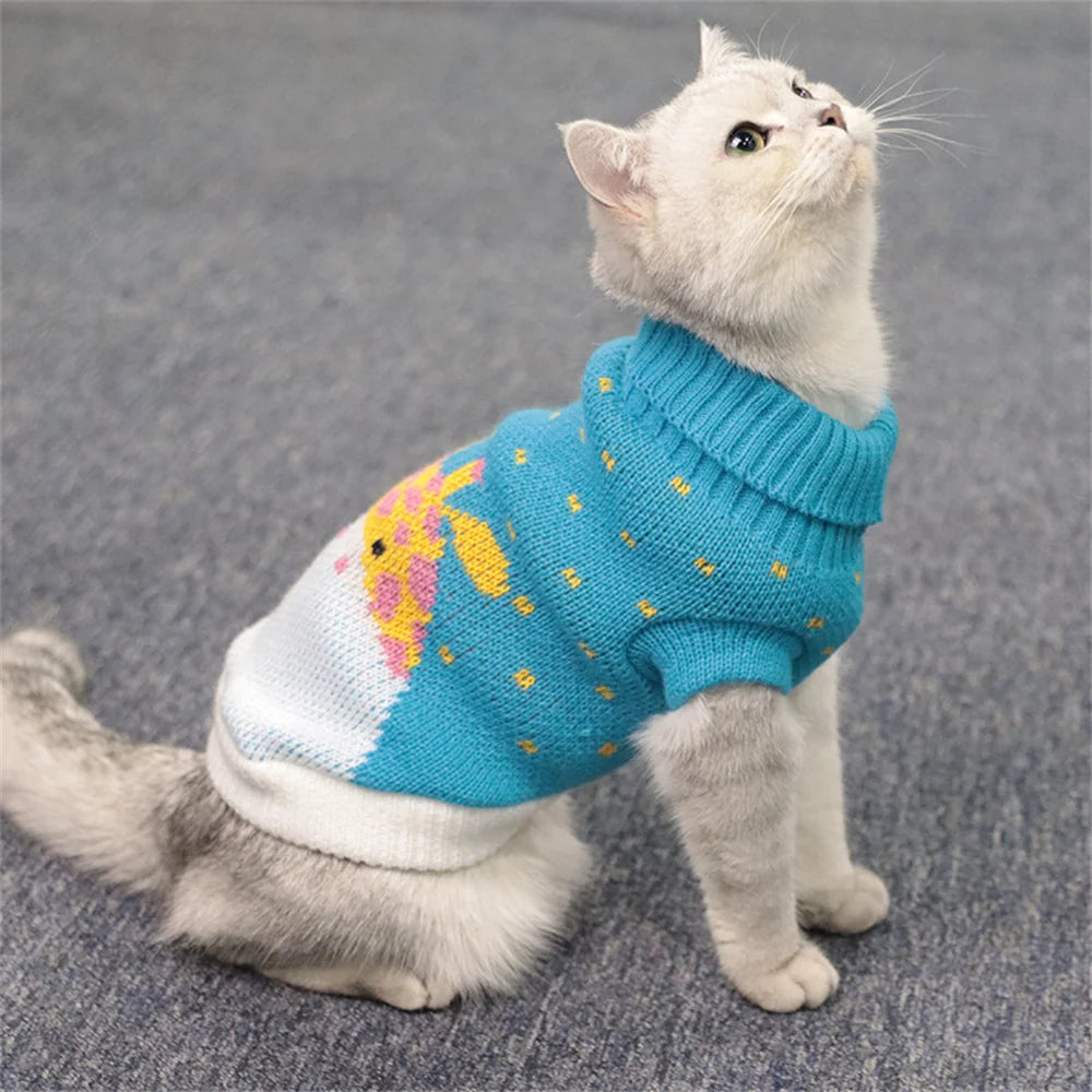 Popular Elk Print Cat/Puppy Sweater for Autumn and Winter