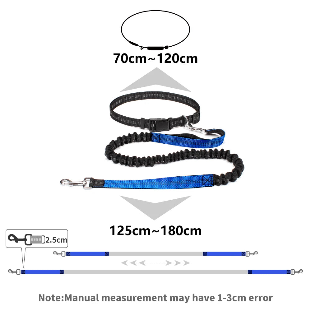 Hand Free Dog Leash for Pet Walking Running Jogging