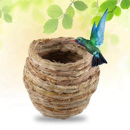 Bird Parrot Handwoven Straw Cage