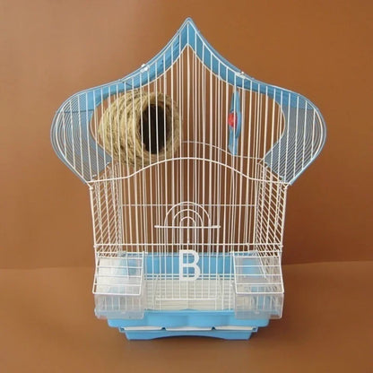 Bird Parrot Handwoven Straw Cage