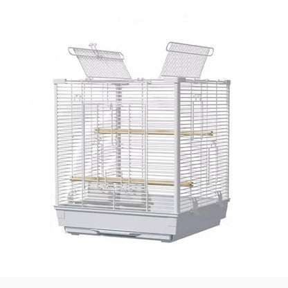 Metal Restraint Bird Cage Glass Plastic Luxury Indoor Bird Cage