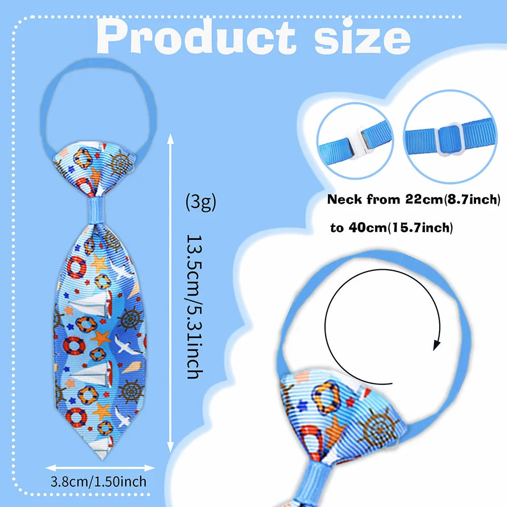 10PCS Beach Party Pet Necktie Bulk