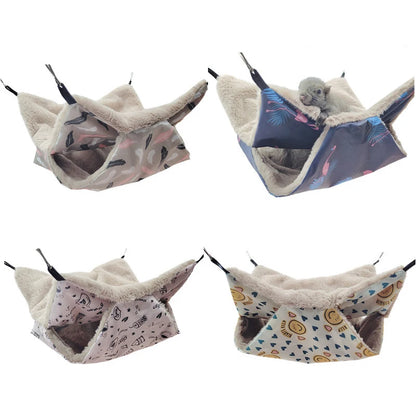 Double-layer Warm Hamster Hammock Small Pet Hanging Beds