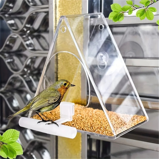 Window Bird Feeder Ultra-Strong Suction Cup, and Weather-Resistant Design for Garden Yard