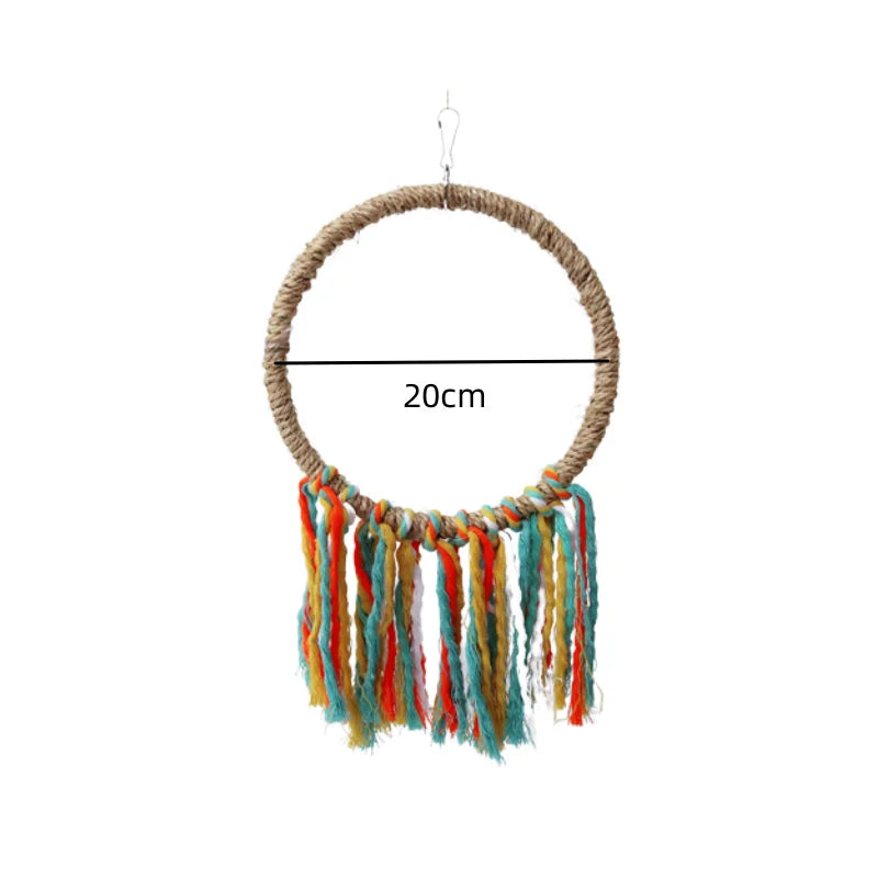 Pet Bird Parrot Toy Cotton Rope Circle Toys