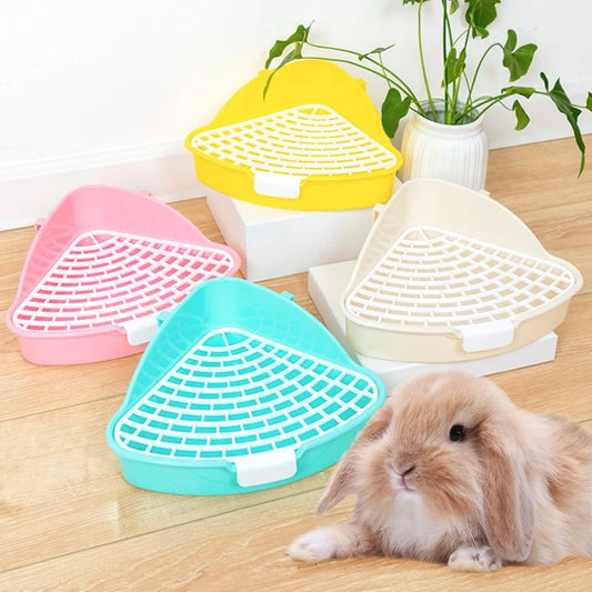 Medium Corner Rabbit Litter Box for Small Pets