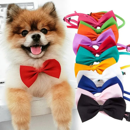 Dog Necklace Formal Necktie Adjustable Bow Tie Portable