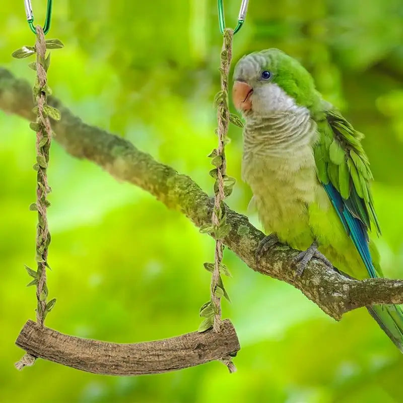 Climbing and Chewing Perch for Parakeets