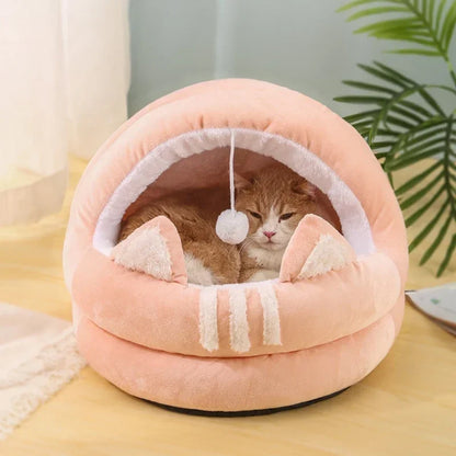 Cat Bed Deep Sleep Mat Basket - Cozy Cave for Small to Large Pets