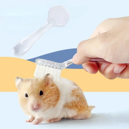 Long Hair Small Hamster Brush Plastic Round Head Hedgehog Bathing Brush