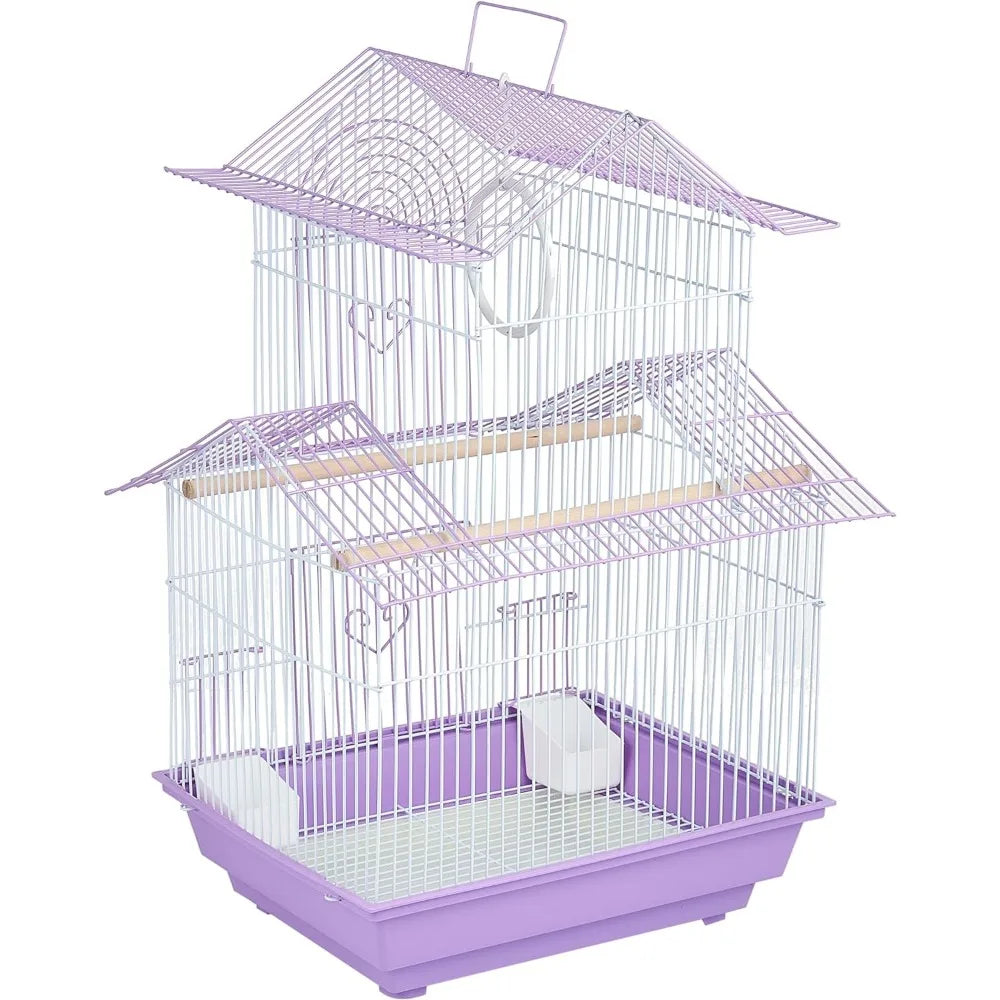 SP1720-4 Shanghai Parakeet Cage, Green and White